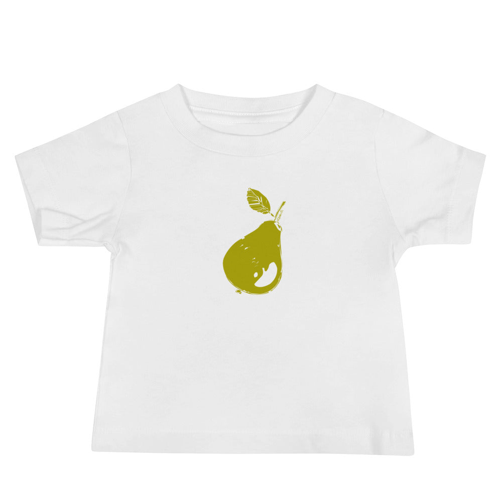 OopsieDaizy: Pear ~ White Baby Jersey Short Sleeve Tee